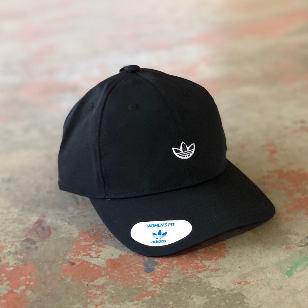 ⛔️SOLD⛔️ ADIDAS Originals Relaxed Nylon Black Strapback Hat NWT - Picture 8 of 8